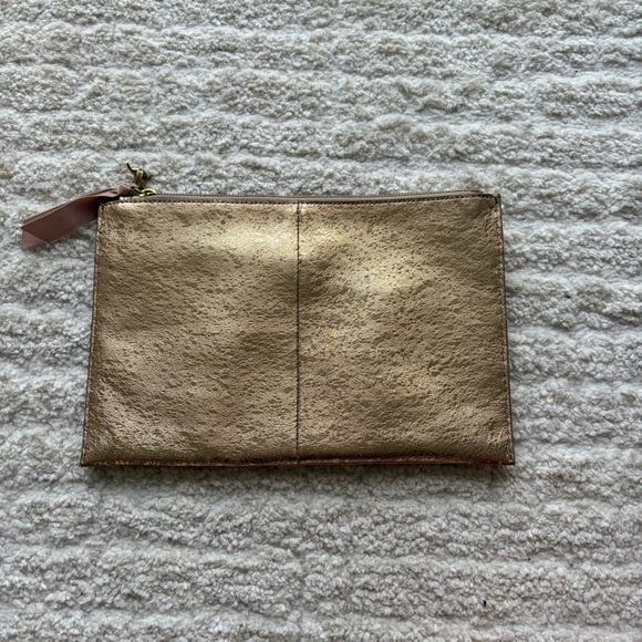 J. Crew Handbags - J Crew Gold Metallic Clutch